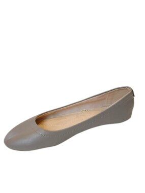 Danskin Women Gray Poise Vegan Lthr Slip-0n Ballet Flat Comfort Insole Gel Sole